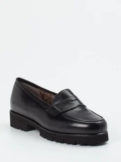 Pas de Rouge – Loafer aus Kalbleder in Schwarz
