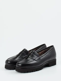 Pas de Rouge – Loafer aus Kalbleder in Schwarz