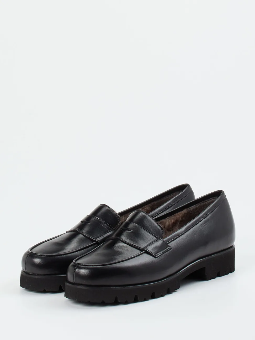 Pas de Rouge – Loafer aus Kalbleder in Schwarz