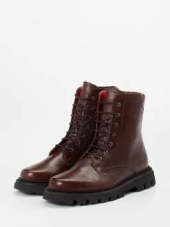 Pas de Rouge – Schnürboots aus Lammleder Dunkelbraun