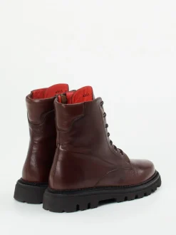 Pas de Rouge – Schnürboots aus Lammleder Dunkelbraun