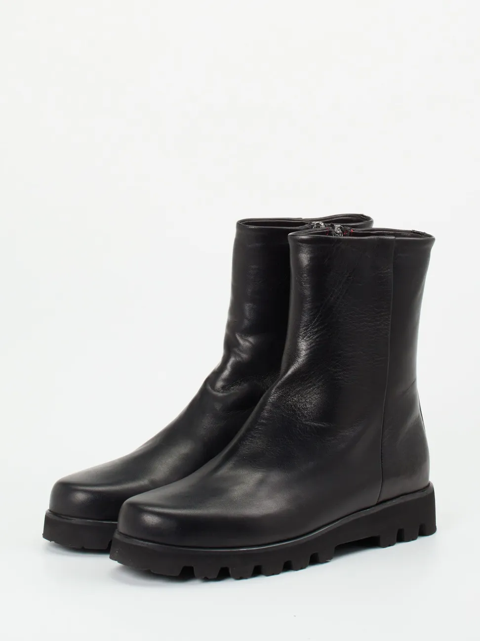 Pas de Rouge – Stiefeletten aus Lammleder Schwarz