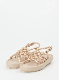 Patrizia Bonfanti – Keilsandalette aus Lammleder Roségold