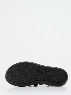 Patrizia Bonfanti – Keilsandalette aus Lammleder schwarz