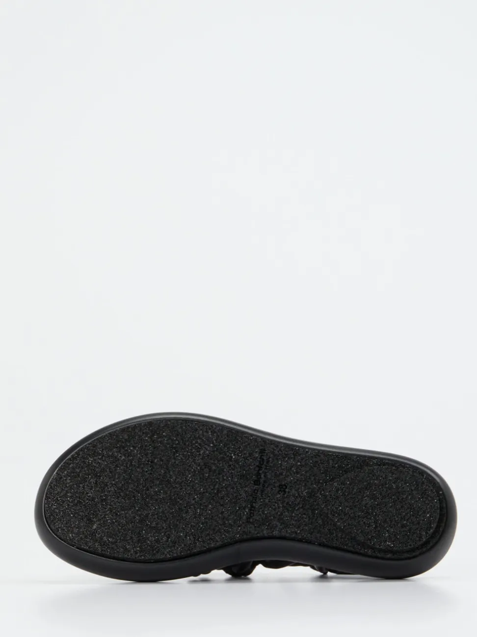 Patrizia Bonfanti – Keilsandalette aus Lammleder schwarz