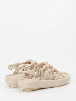 Patrizia Bonfanti – Riemchensandale aus Lammleder beige