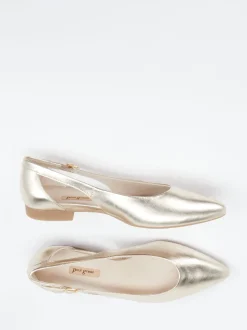 Paul Green – Ballerinas aus Metallicleder goldfarben
