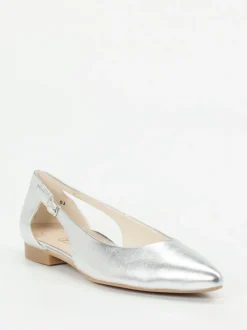 Paul Green – Ballerinas aus Kalbleder silber