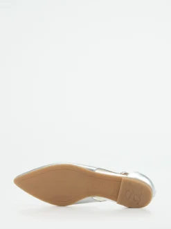Paul Green – Ballerinas aus Kalbleder silber