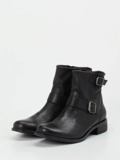 Paul Green – Biker-Stiefeletten aus Kalbleder schwarz