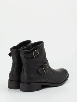 Paul Green – Biker-Stiefeletten aus Kalbleder schwarz