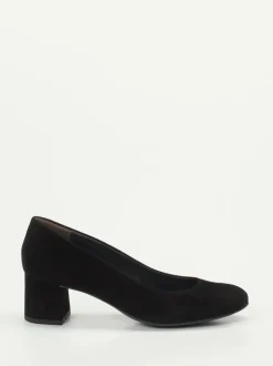 Paul Green – Blockabsatz-Pumps aus Veloursleder schwarz