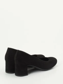 Paul Green – Blockabsatz-Pumps aus Veloursleder schwarz