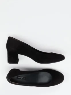 Paul Green – Blockabsatz-Pumps aus Veloursleder schwarz
