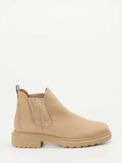 Paul Green – Chelsea Boots aus Nubukleder beigebraun