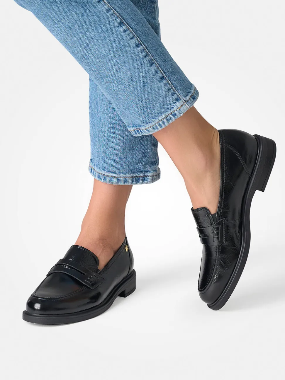 Paul Green – Damen-Loafer aus Lackleder Schwarz