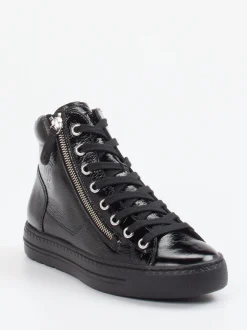 Paul Green – High-Top Sneaker aus Kalbleder schwarz