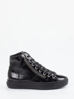 Paul Green – High-Top Sneaker aus Kalbleder schwarz