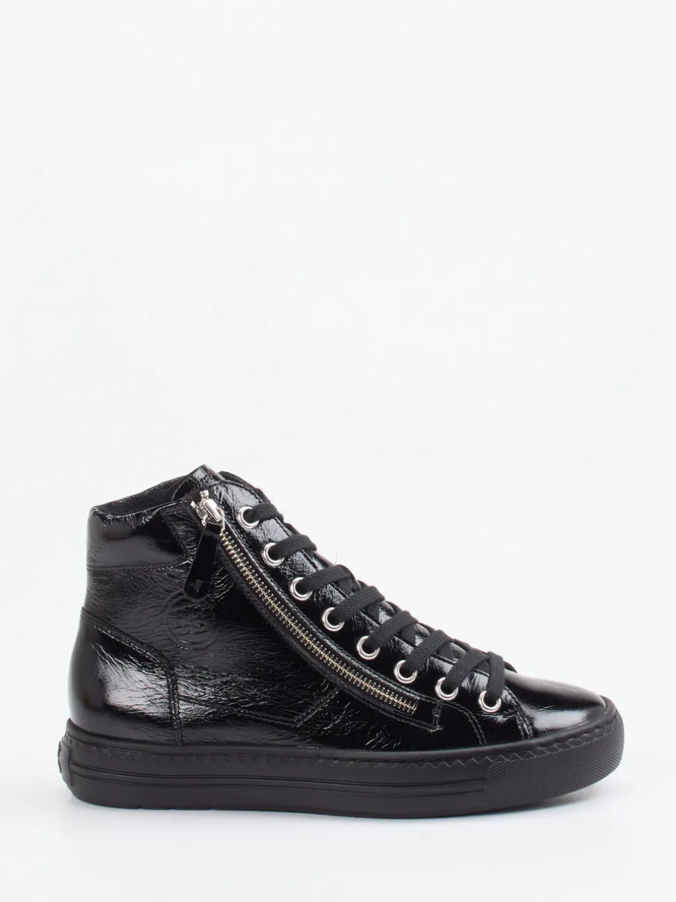 Paul Green – High-Top Sneaker aus Kalbleder schwarz