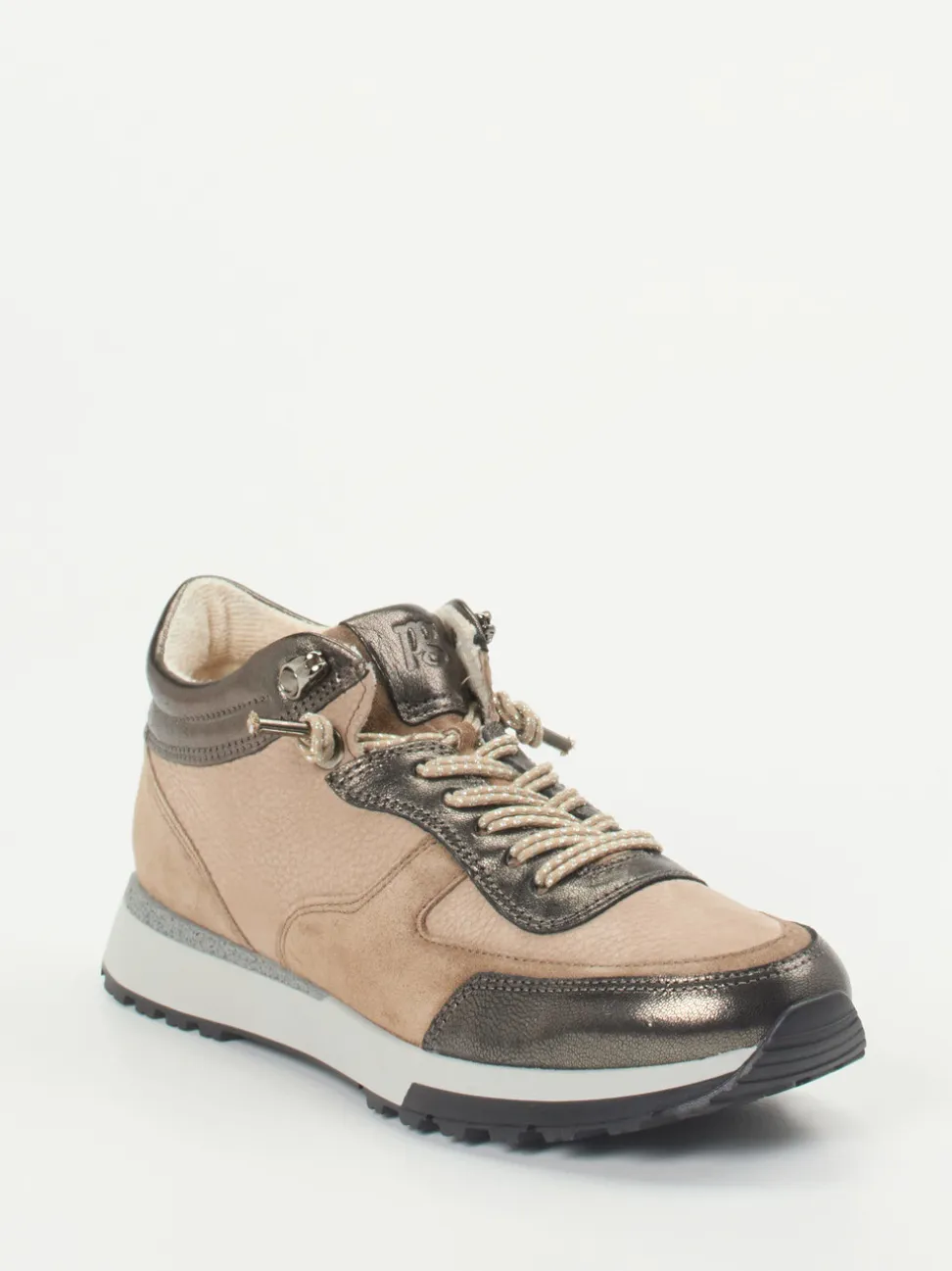 Paul Green – High-Top Sneaker aus Veloursleder Sandbeige