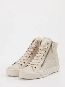 Paul Green – High-Top Sneaker aus Leder cremeweiß