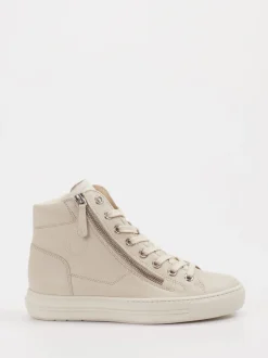 Paul Green – High-Top Sneaker aus Leder cremeweiß