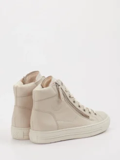 Paul Green – High-Top Sneaker aus Leder cremeweiß