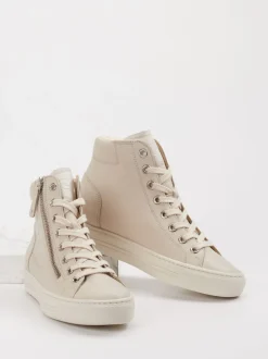 Paul Green – High-Top Sneaker aus Leder cremeweiß