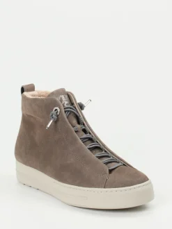 Paul Green – High-Top Sneaker aus Veloursleder grau