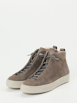 Paul Green – High-Top Sneaker aus Veloursleder grau