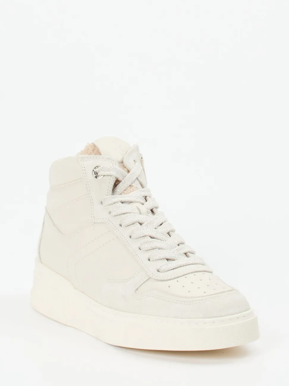 Paul Green – High-Top-Sneaker aus Leder cremeweiß
