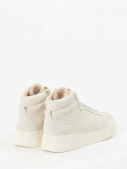 Paul Green – High-Top-Sneaker aus Leder cremeweiß
