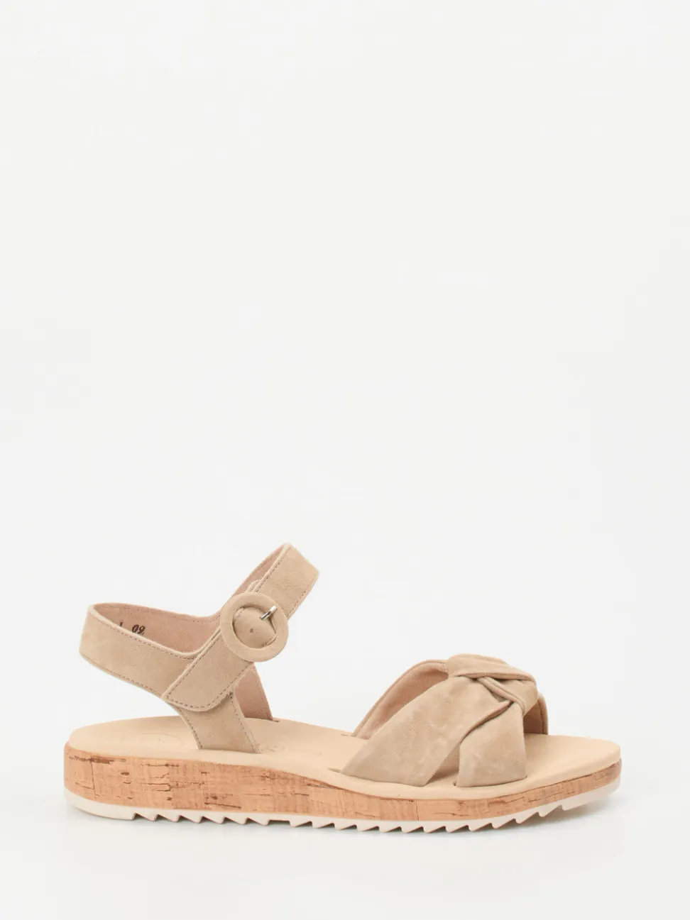 Paul Green – Keilsandalette aus Veloursleder beige
