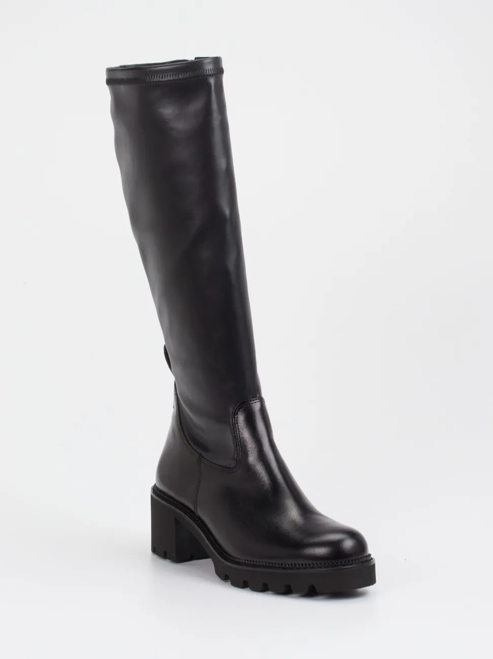 Paul Green – Kniehohe Stiefel aus Kalbleder Schwarz
