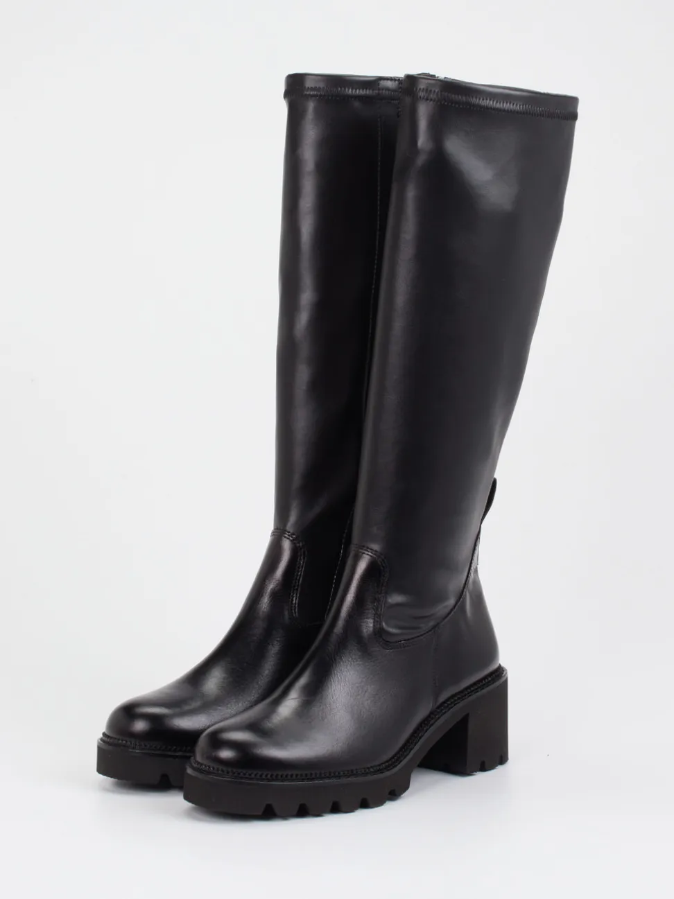 Paul Green – Kniehohe Stiefel aus Kalbleder Schwarz