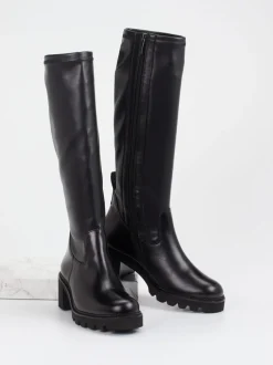Paul Green – Kniehohe Stiefel aus Kalbleder Schwarz