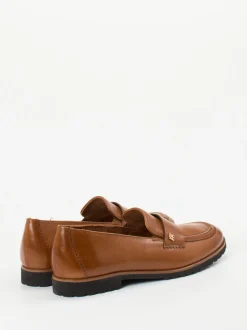 Paul Green – Loafer aus Kalbleder cognacfarben