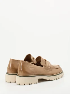 Paul Green – Loafer aus Kalbleder in Cognacbeige