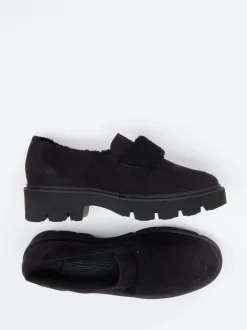 Paul Green – Loafer aus Nubukleder mit Kunstfell