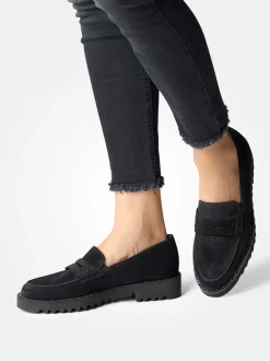 Paul Green – Loafer aus Veloursleder schwarz