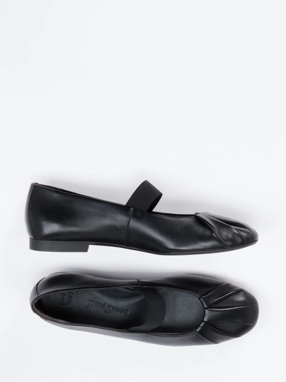 Paul Green – Mary Jane Ballerinas aus Lammleder schwarz