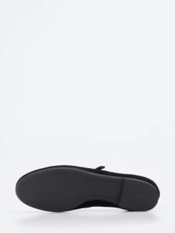 Paul Green – Mary Jane Ballerinas aus Veloursleder Schwarz