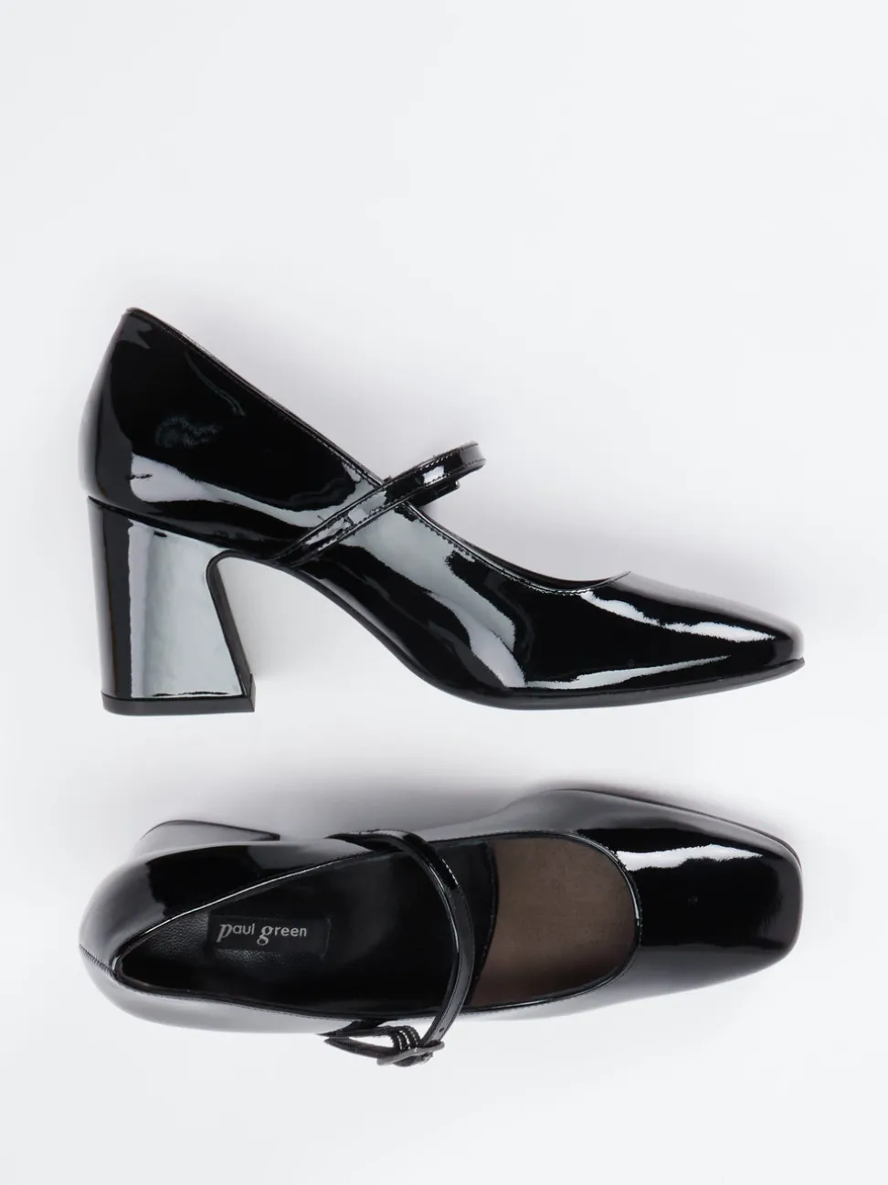 Paul Green – Mary Jane Pumps aus Lackleder schwarz