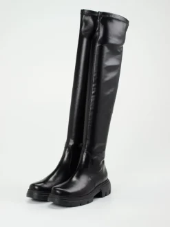 Paul Green – Overknee-Stiefel aus Lammleder schwarz