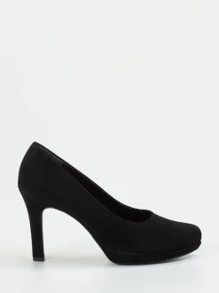 Paul Green – Plateau-Pumps aus Veloursleder schwarz