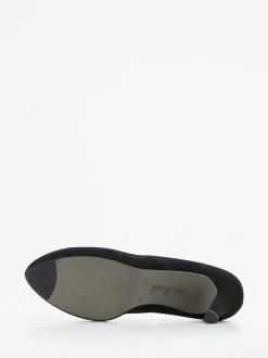 Paul Green – Plateau-Pumps aus Veloursleder schwarz