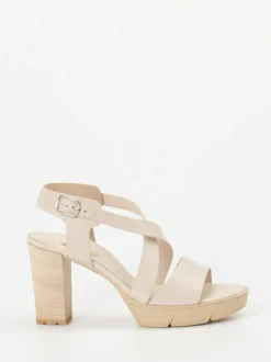Paul Green – Plateau-Sandaletten aus Kalbleder beige