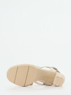 Paul Green – Plateau-Sandaletten aus Kalbleder beige