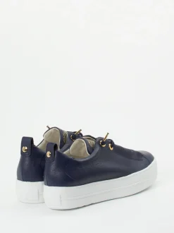 Paul Green – Plateau-Sneaker aus Kalbleder dunkelblau