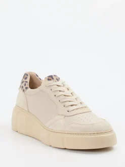 Paul Green – Plateau-Sneaker aus Kalbleder in Beige